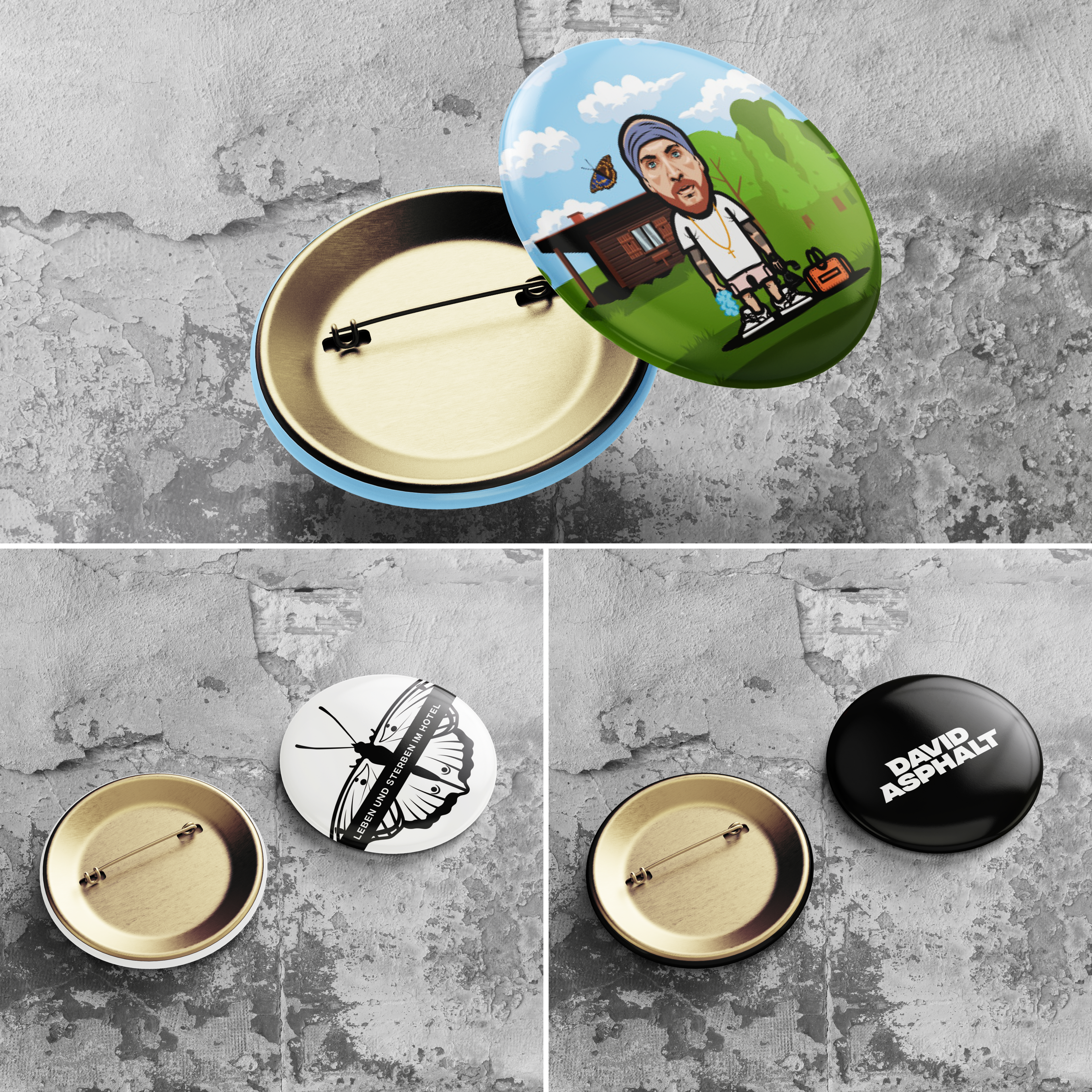 LEBEN UND STERBEN IM HOTEL - LIMITIERTES BUTTON SET (PRE-ORDER)