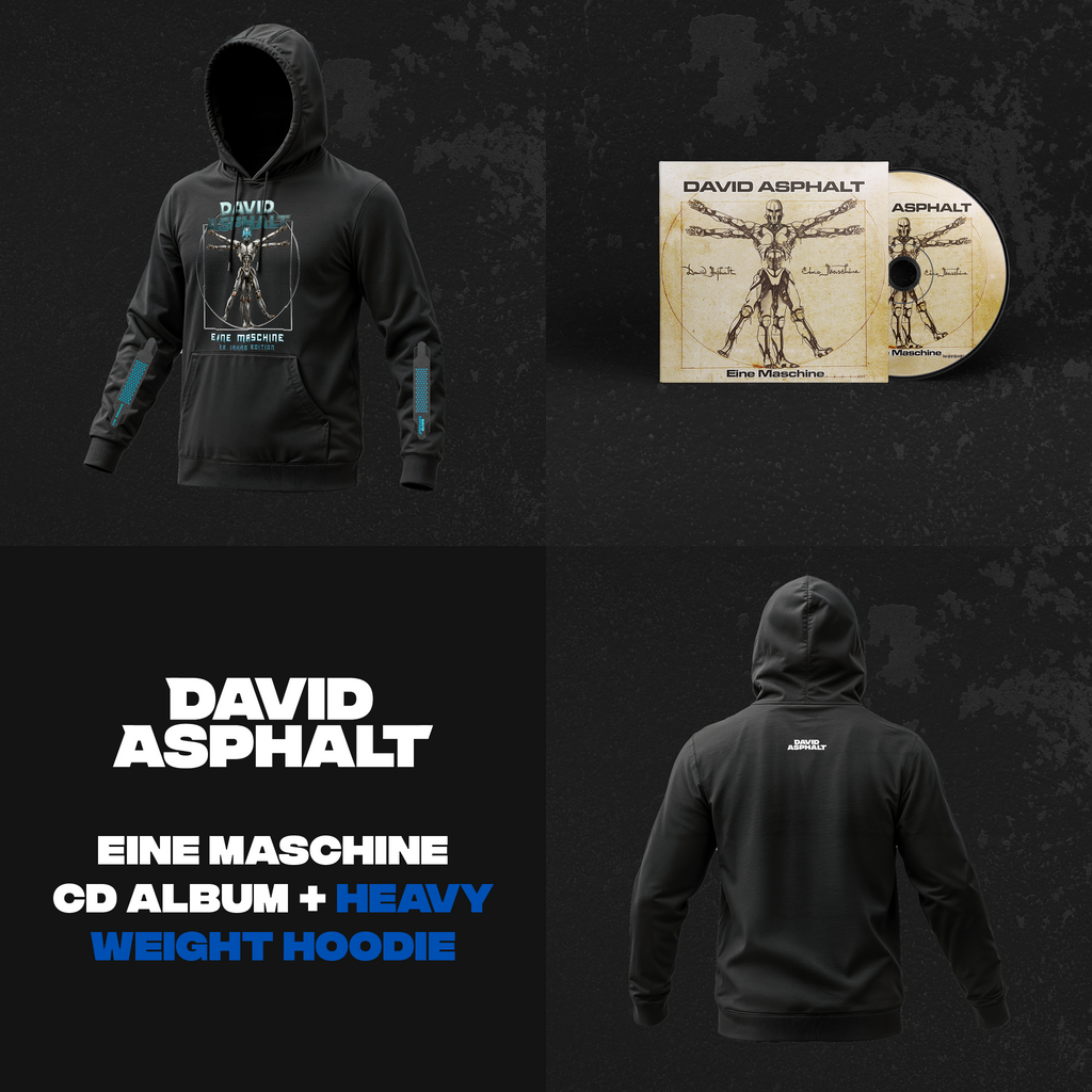 DAVID ASPHALT - EINE MASCHINE 15 JAHRE EDITION - HOODIE & CD BUNDLE